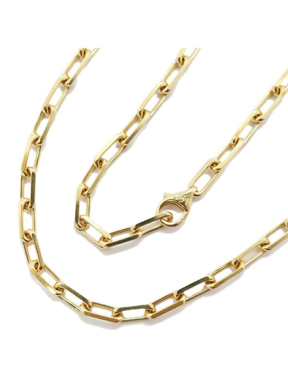 Cartier Santos de Cartier Small Necklace 750 Yellow Gold Chain SM